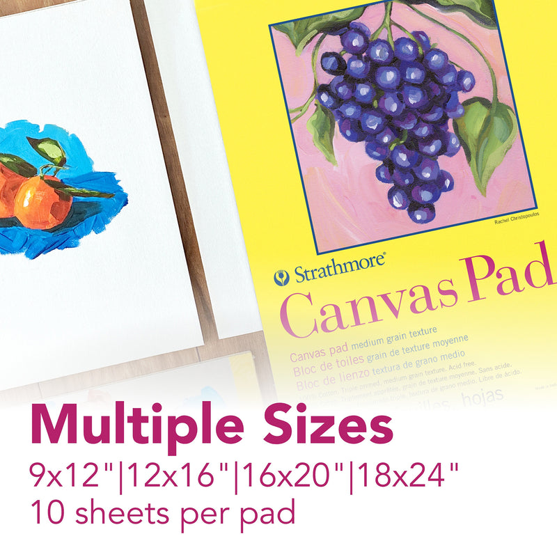 300 Series Canvas Pad, Tape Binding, 10 Sheet, 18x24 inch, 1 Count
