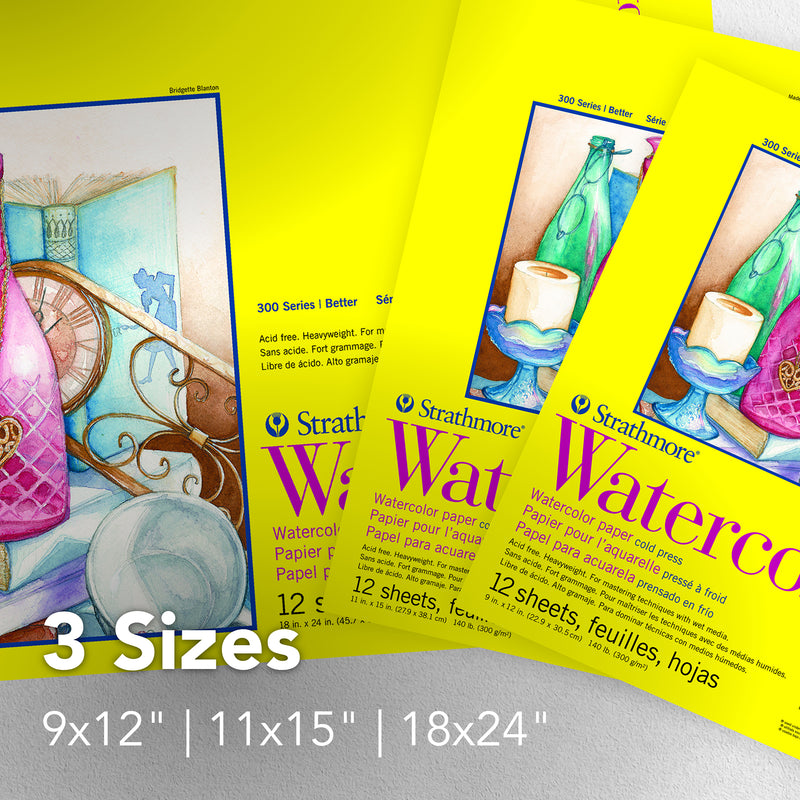Watercolor Pad 12 Sheet 11x15in Top 300 Series