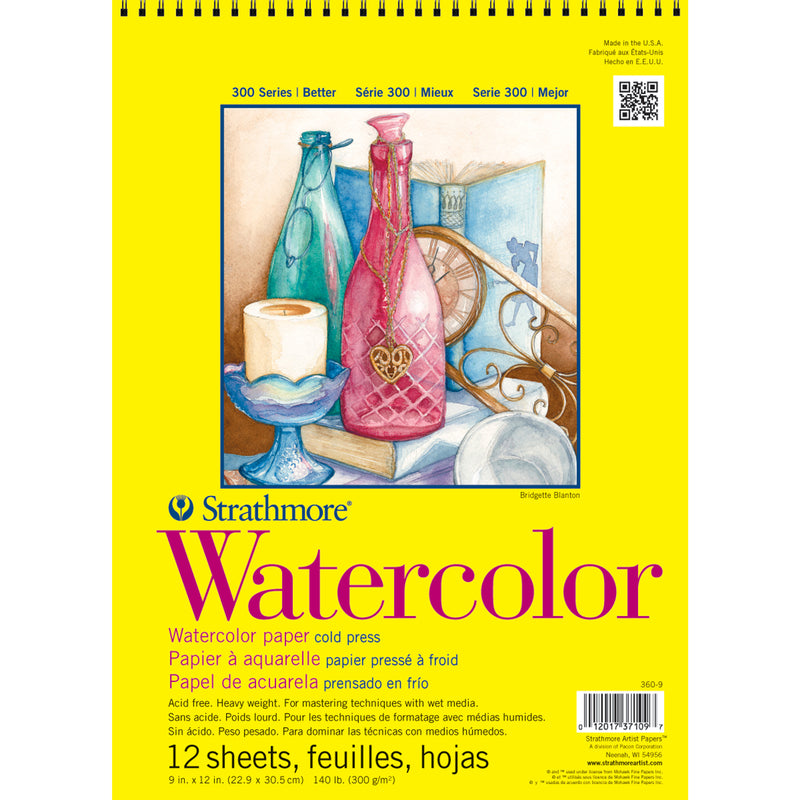 Watercolor Pad 12 Sheet 9x12in Top 300 Series