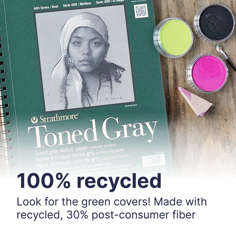Sketch Pad 9x12in Gray Side 50shts 400 Series Recycled