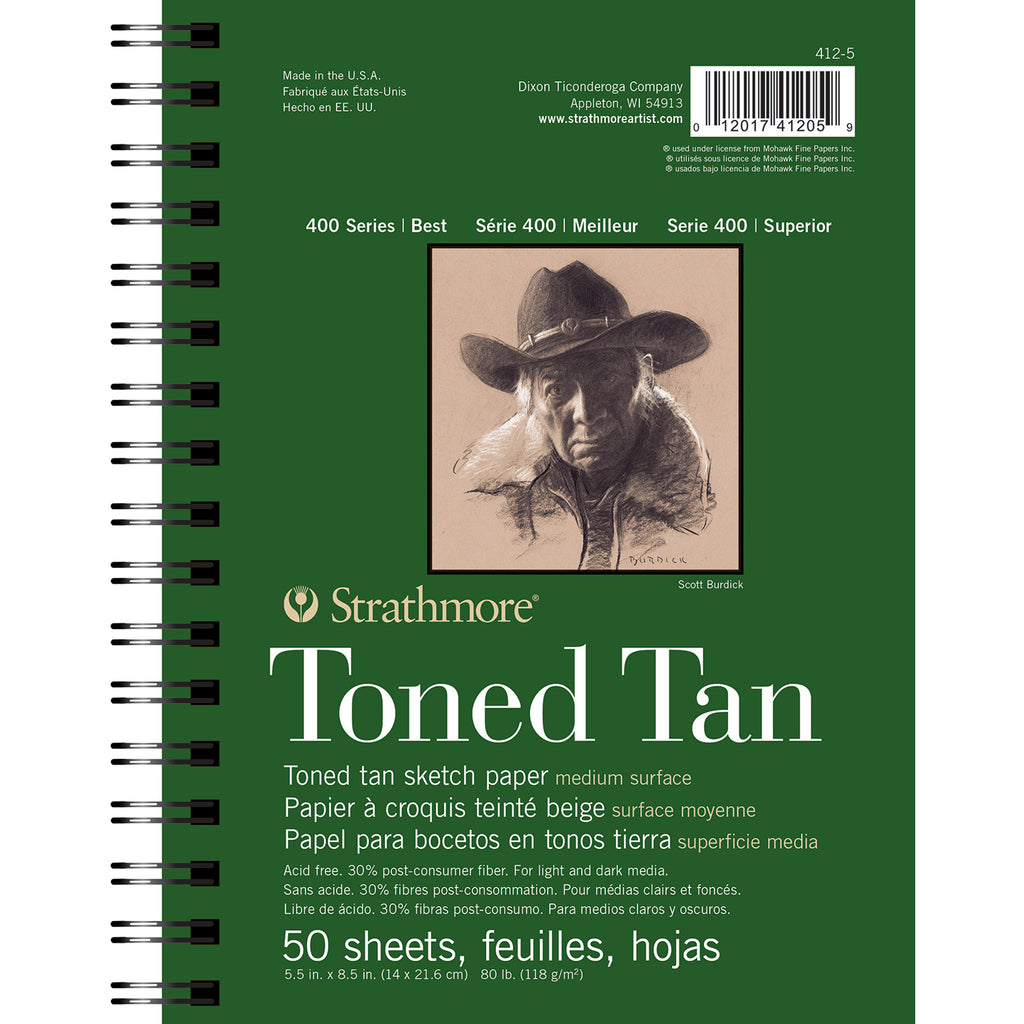 Sketch Pad 5.5x8.5in Tan Side 50sht 400 Series Recycled