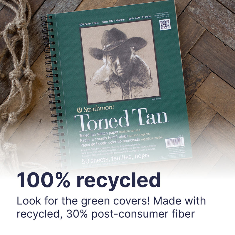 Sketch Pad 9x12in Tan Side 50shts 400 Series Recycled