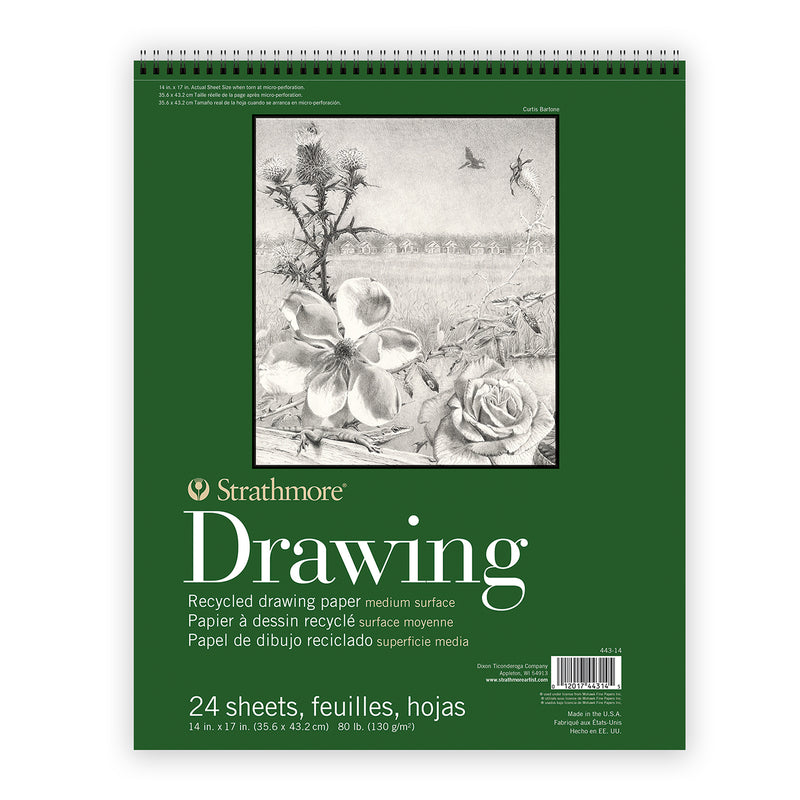 Drawing Pad 24shts 14x17in Top Wire 400 Series Recycled