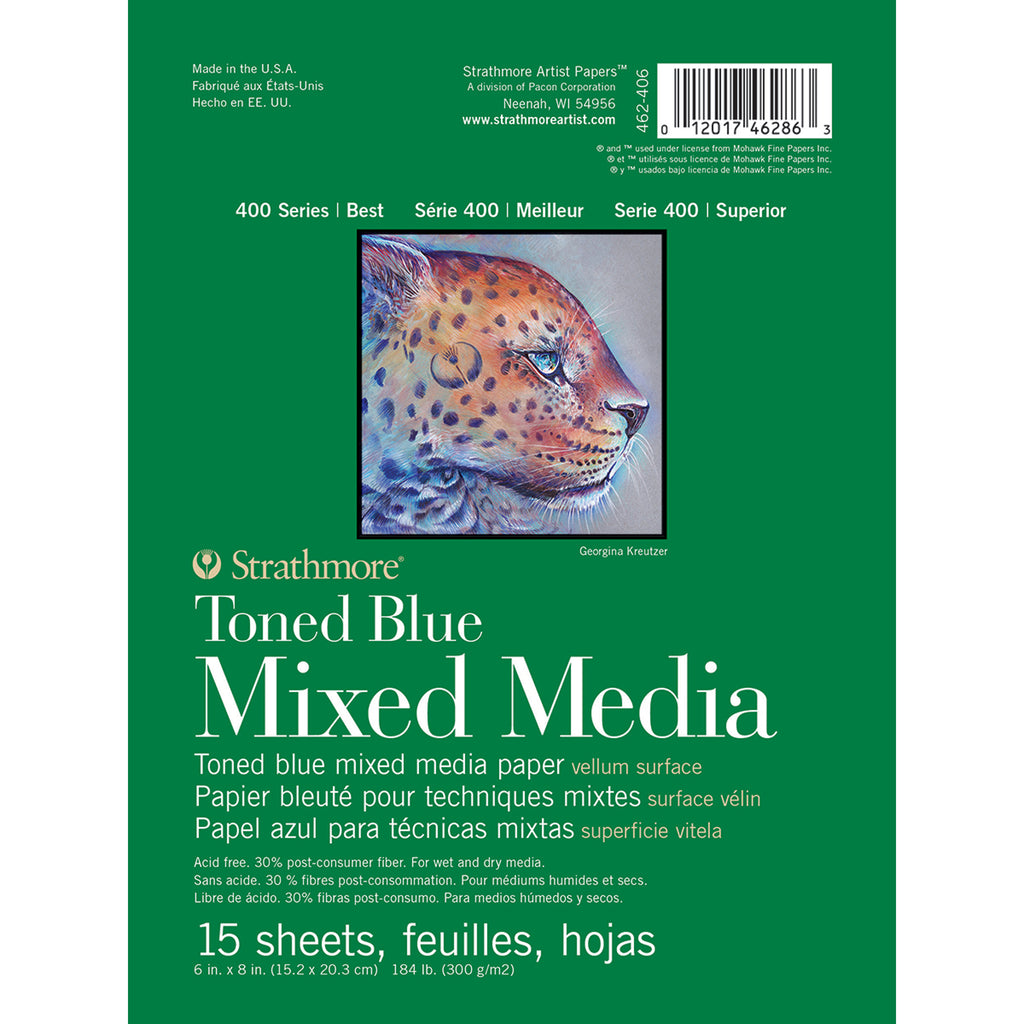 Mixed Media Pad 6x8in Blue 15shts 400 Series