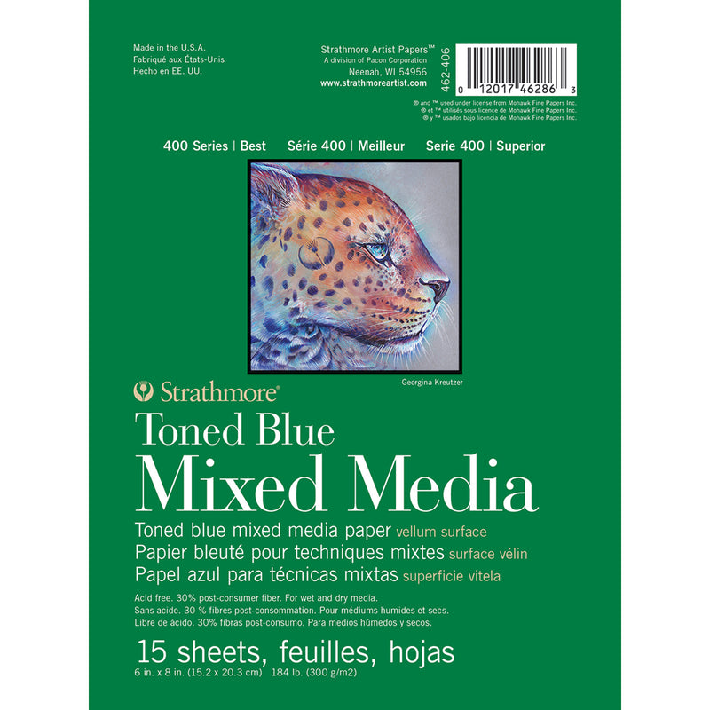 Mixed Media Pad 6x8in Blue 15shts 400 Series