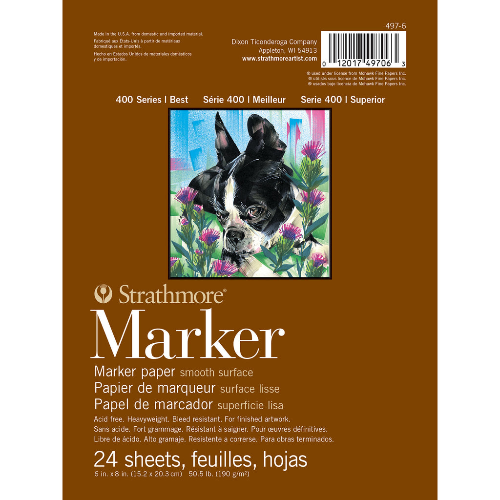 Marker Pad 24shts 6x8in Glue 400 Series