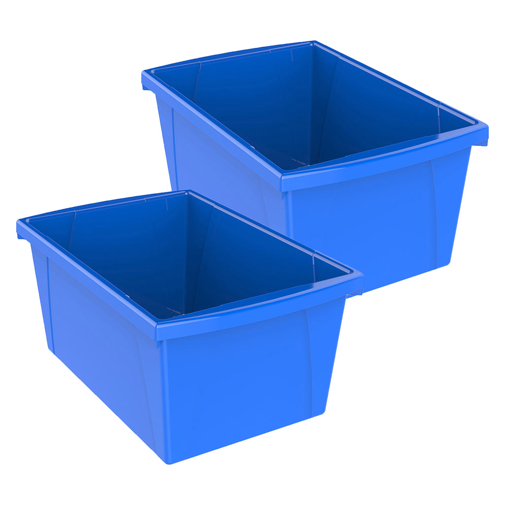 (2 Ea) Med Blue Class Storage Bin