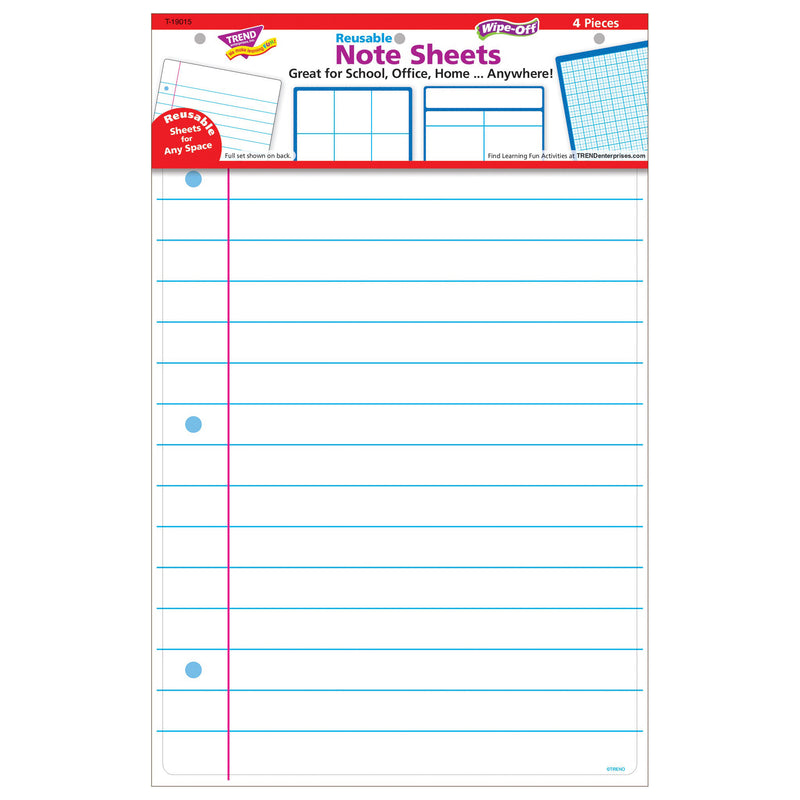 Wipe-off Note Sheets