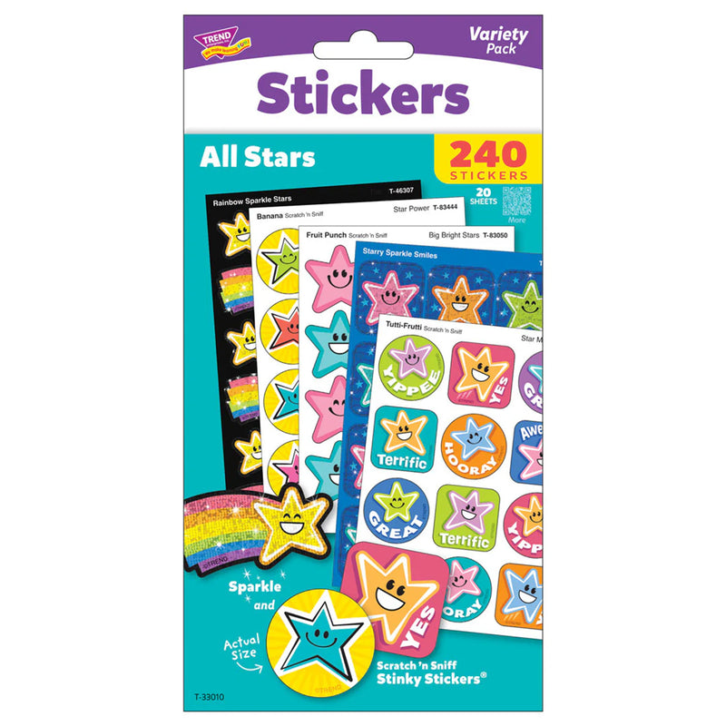 All Stars Mixed Stickers Variety Pack, Pack of 240