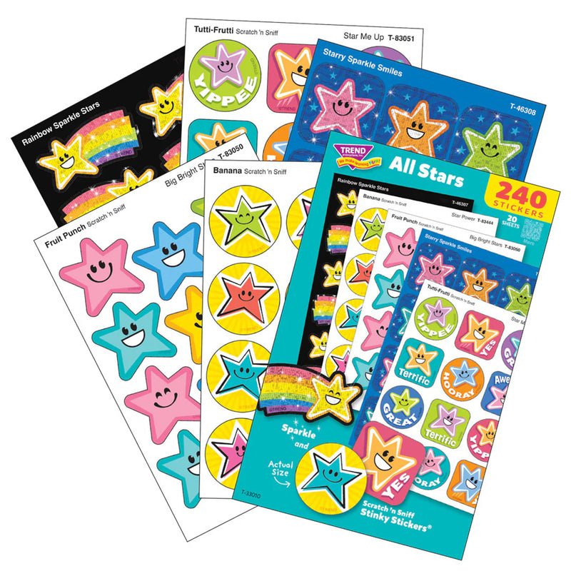 All Stars Mixed Stickers Variety Pack, Pack of 240