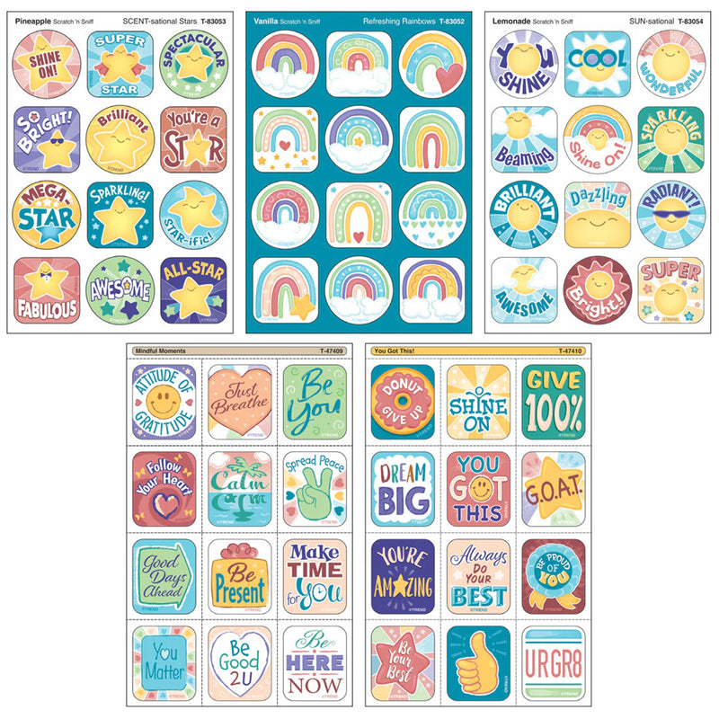Be Your Best Mixed Stickers Variety Pack, 120 Per Pack, 2 Packs