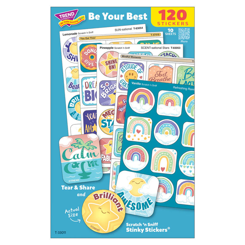 Be Your Best Mixed Stickers Variety Pack, 120 Per Pack, 2 Packs