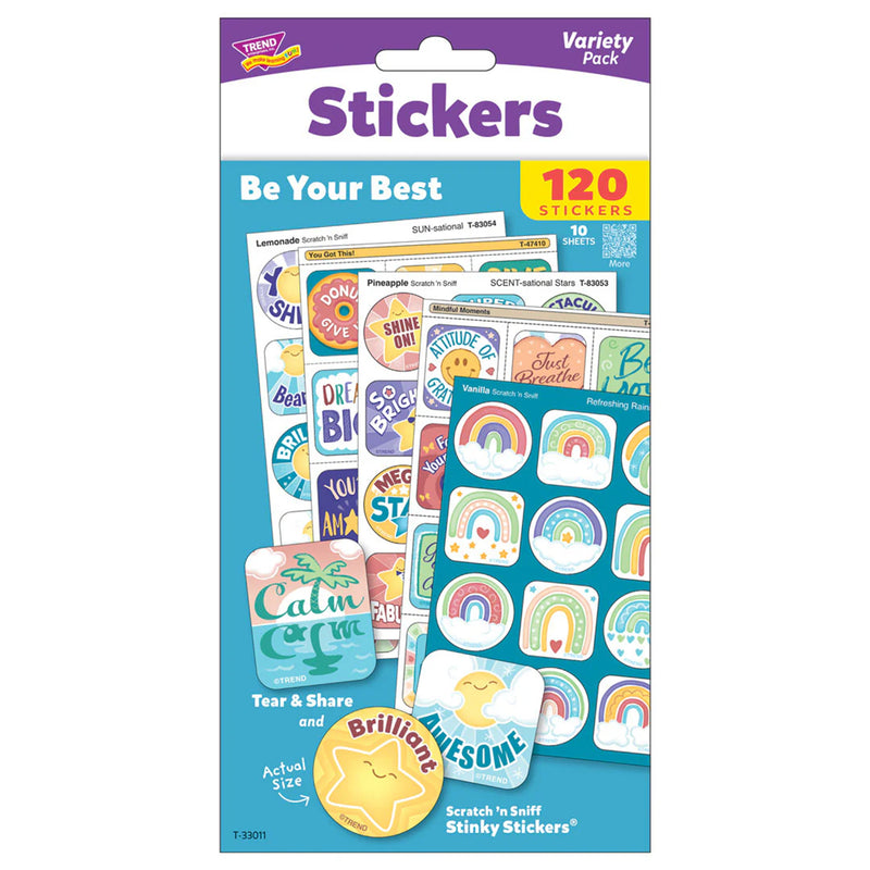 Be Your Best Mixed Stickers Variety Pack 120ct