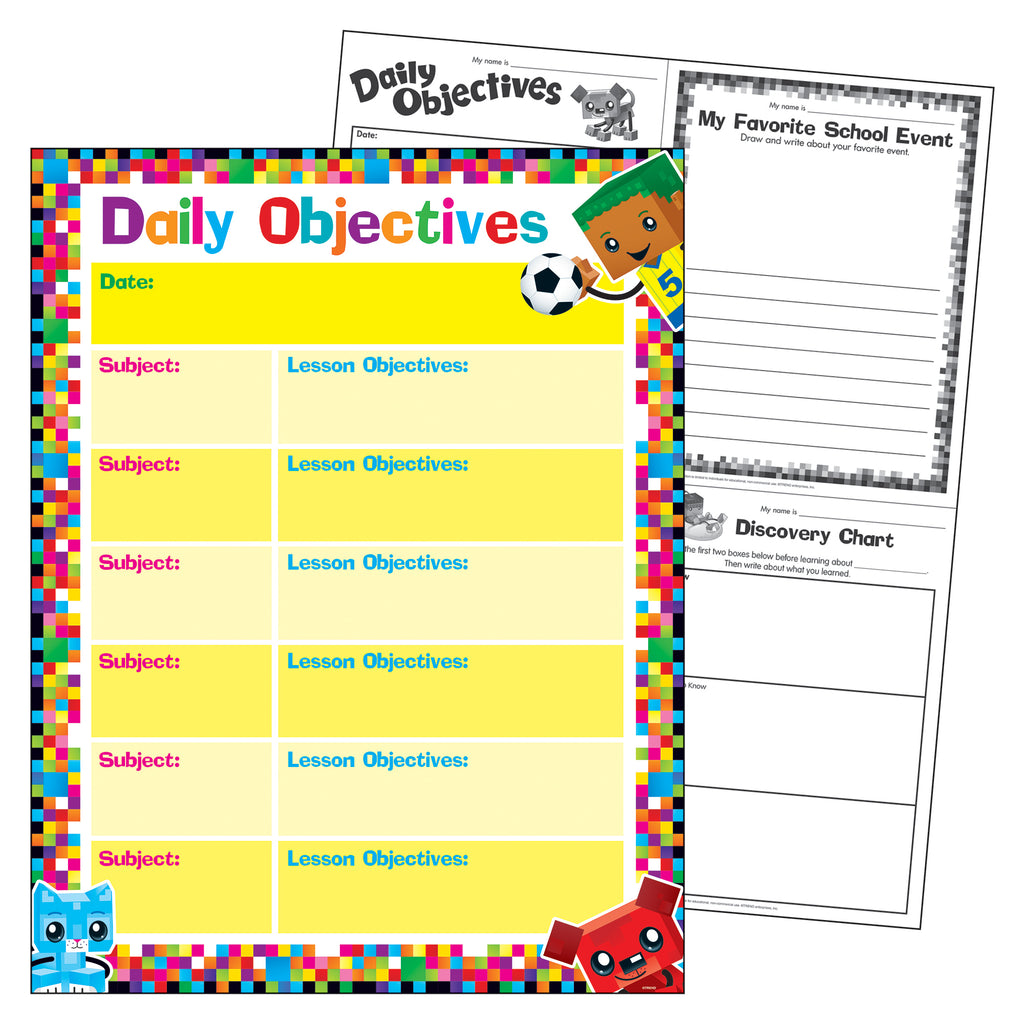 Daily Objectives Blockstars Learning Chart