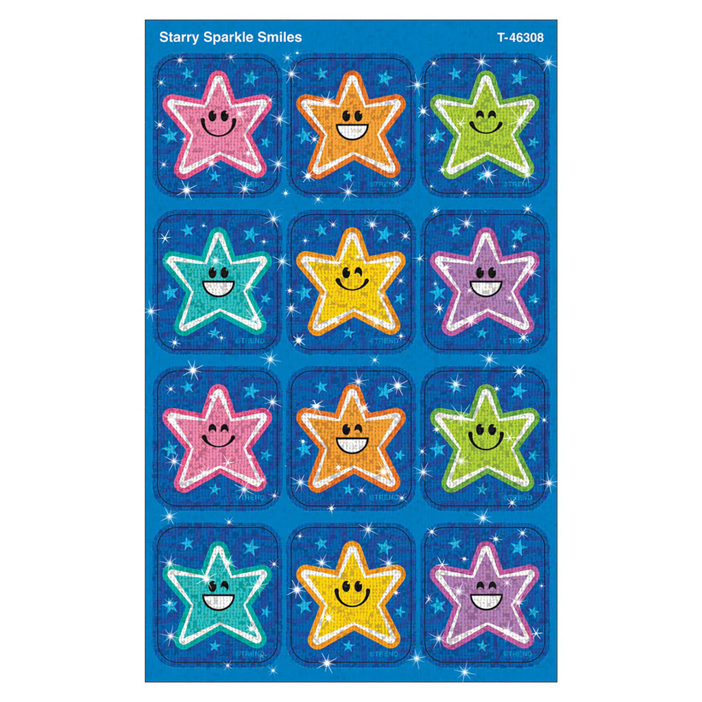 Starry Smiles Sparkle Stickers 24ct