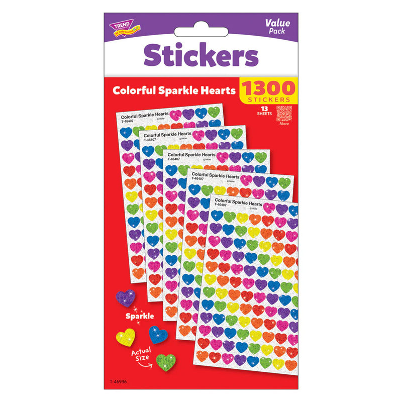 Colorful Sparkle Hearts Value Pack 1300ct