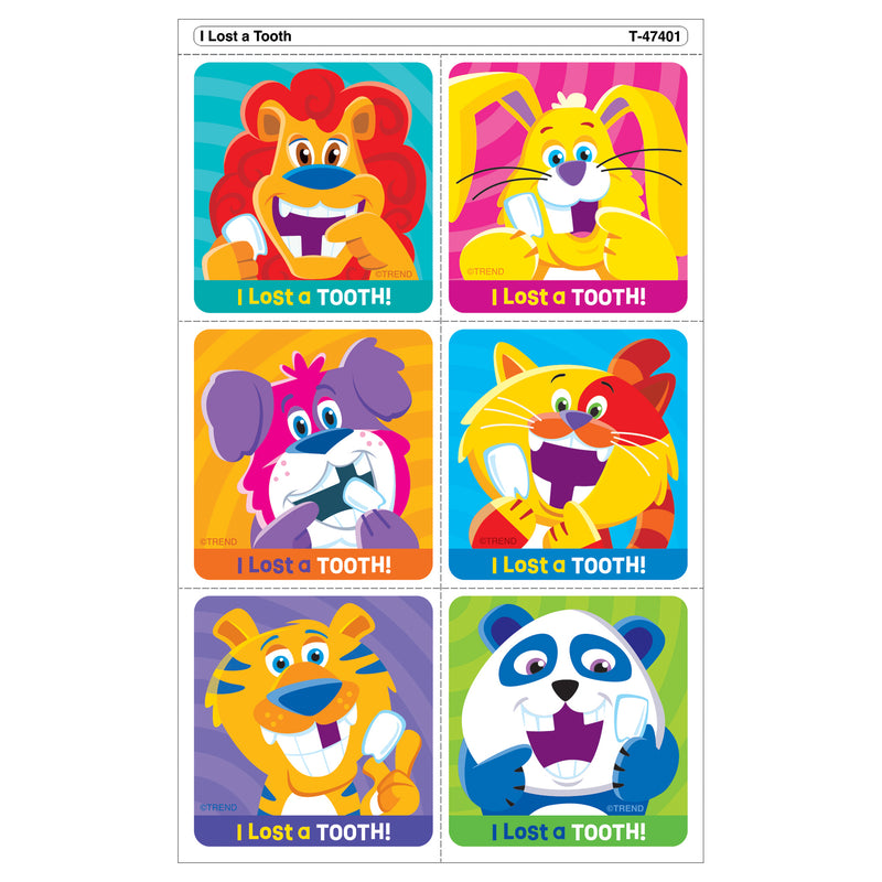 I Lost A Tooth 30ct Stickers Tear & Share