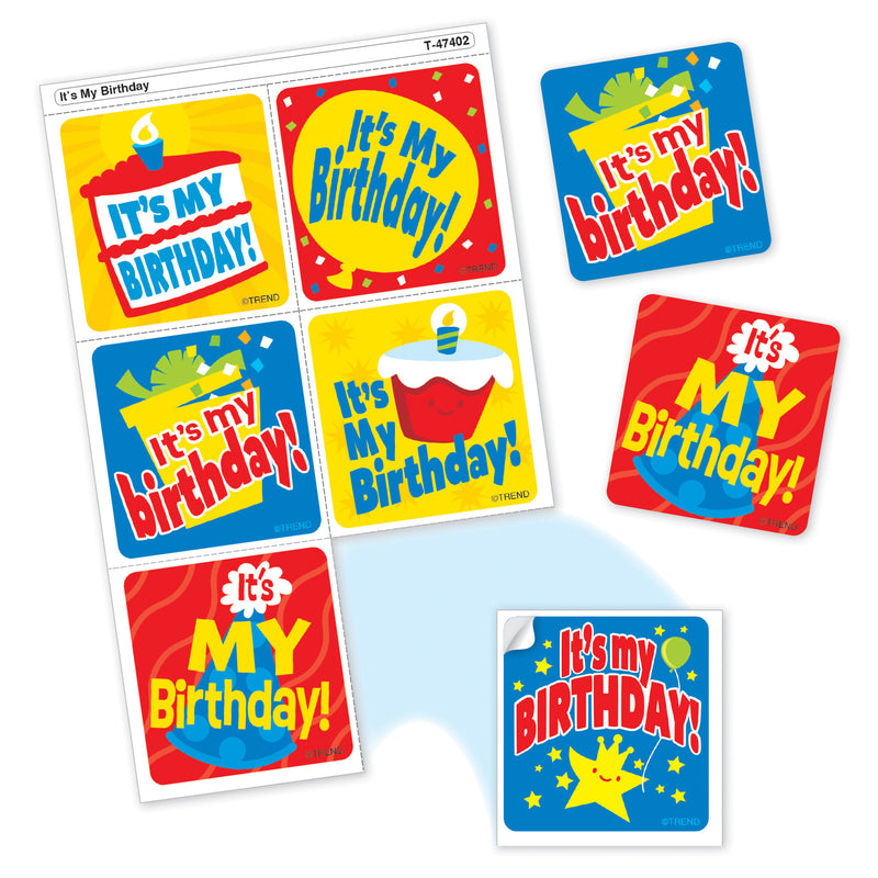 Its My Birthday Stickers Tear & Share