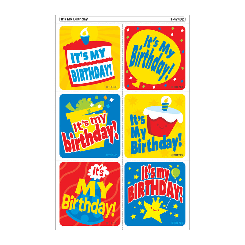 Its My Birthday Stickers Tear & Share