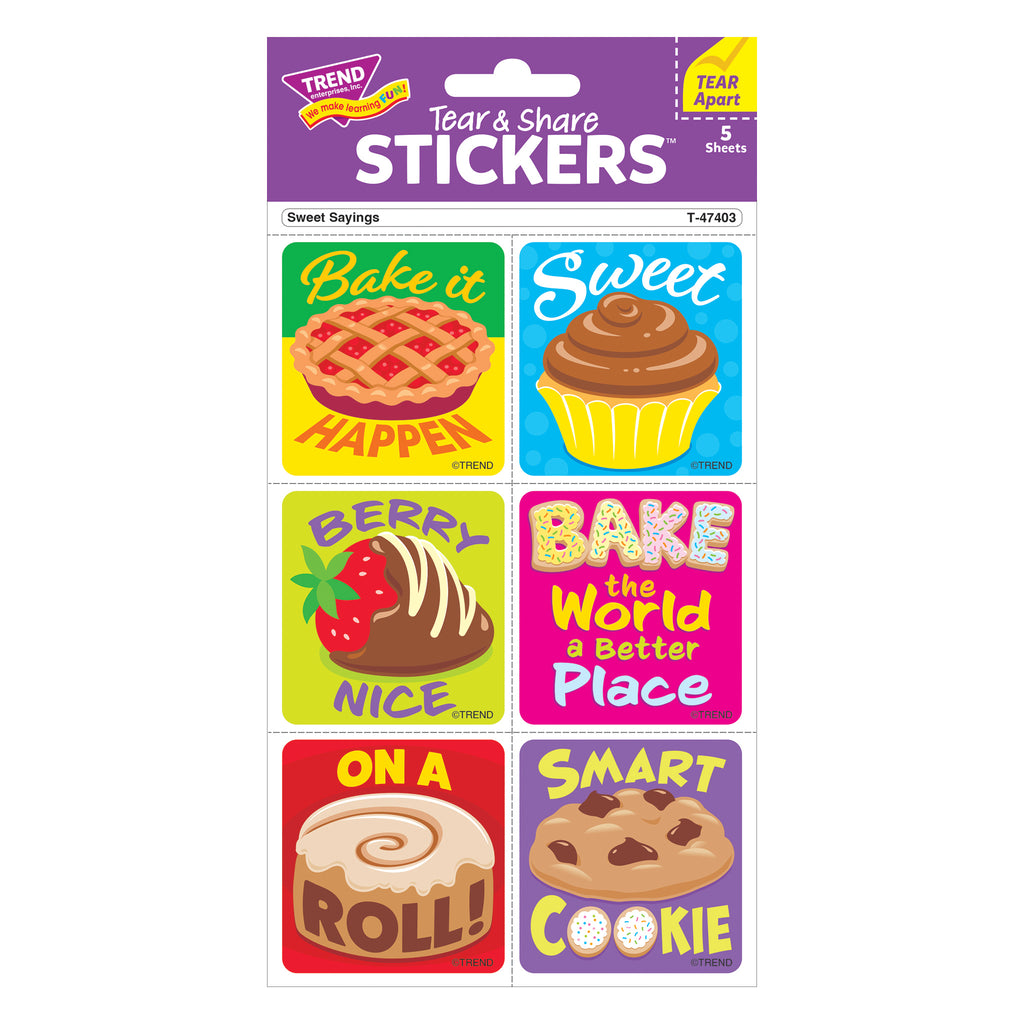 Sweet Sayings Stickers Tear & Share