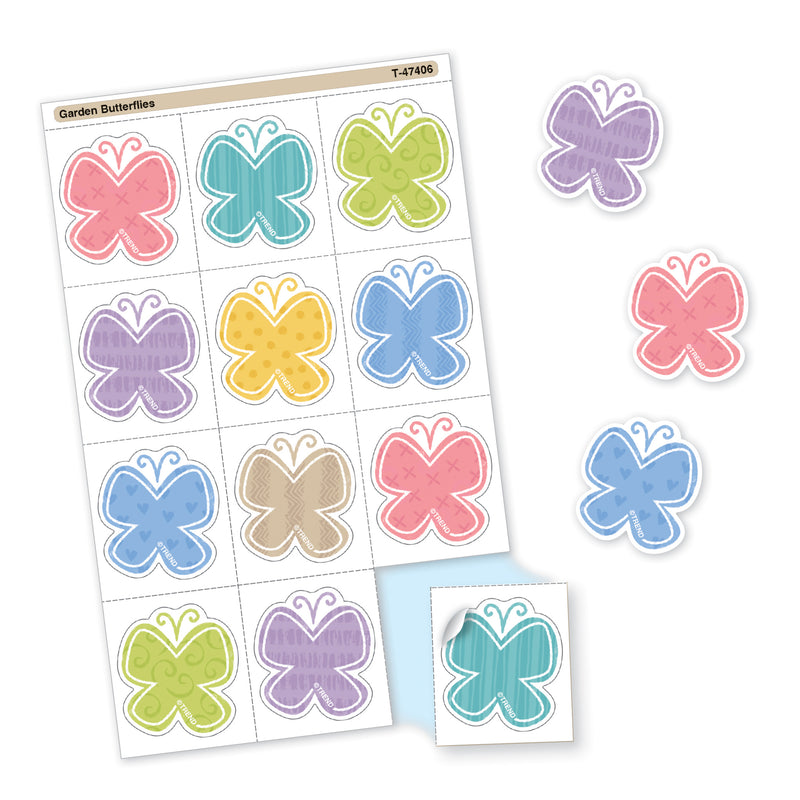 Garden Butterflies Stickers Tear & Share