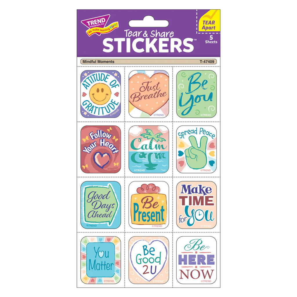 Mindful Moments Tear Share Stickers