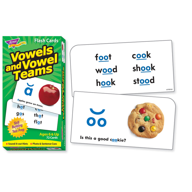 Vowels and Vowel Teams Skill Drill Flash Cards, Pack of 3