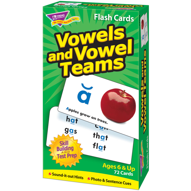 Vowels and Vowel Teams Skill Drill Flash Cards, Pack of 3