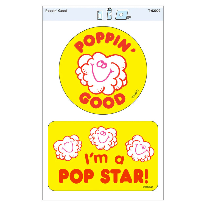 Poppin' Good Vinyl Stickers, 2 Per Pack, 6 Packs