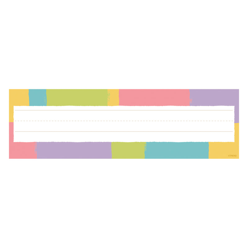 Cheerful Stripes Desk Toppers® Name Plates, 36 Per Pack, 6 Packs