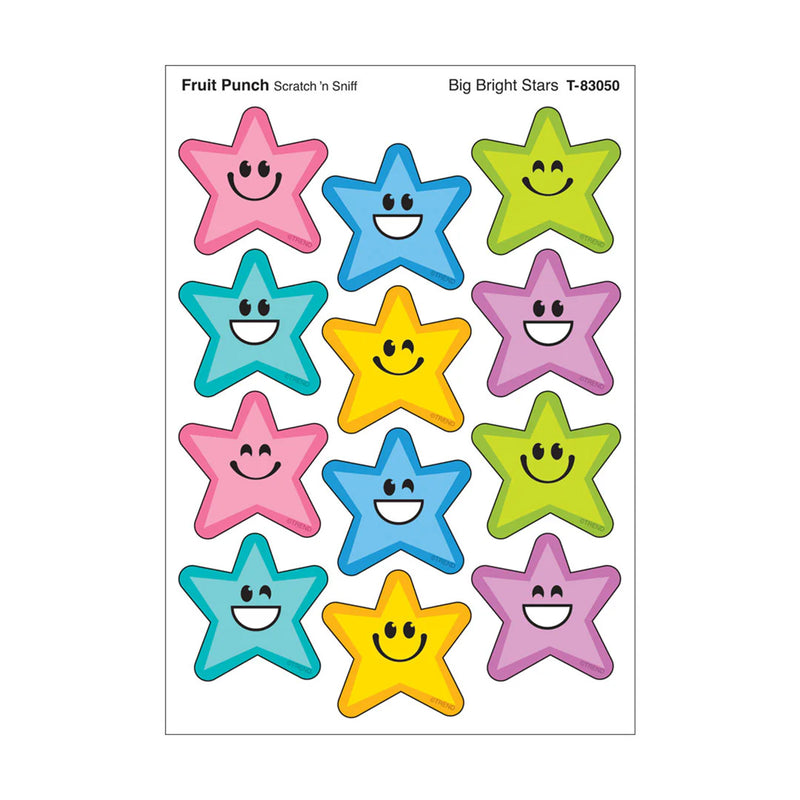 Big Bright Stars, Fruit Punch Scent Scratch 'n Sniff Stinky Stickers®, 48 Per Pack, 6 Packs