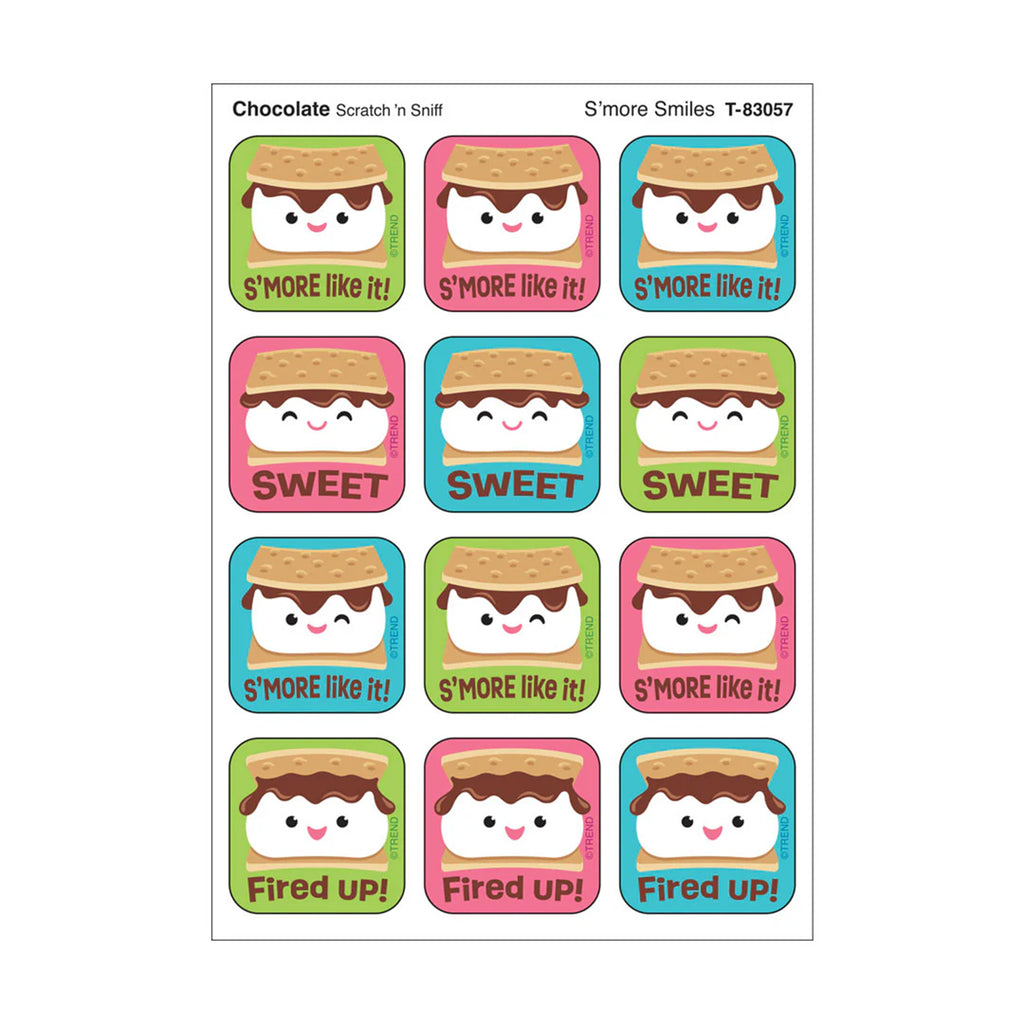 Stinky Stickers Chocolate Scent Smore Smiles