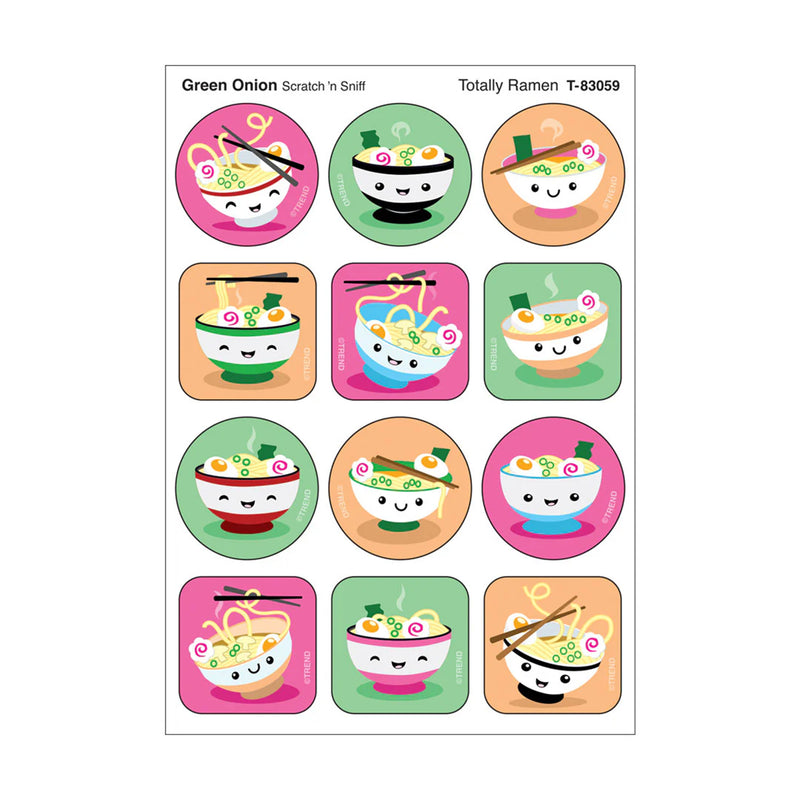 Totally Ramen, Green Onion Scent Scratch 'n Sniff Stinky Stickers®, 48 Per Pack, 6 Packs