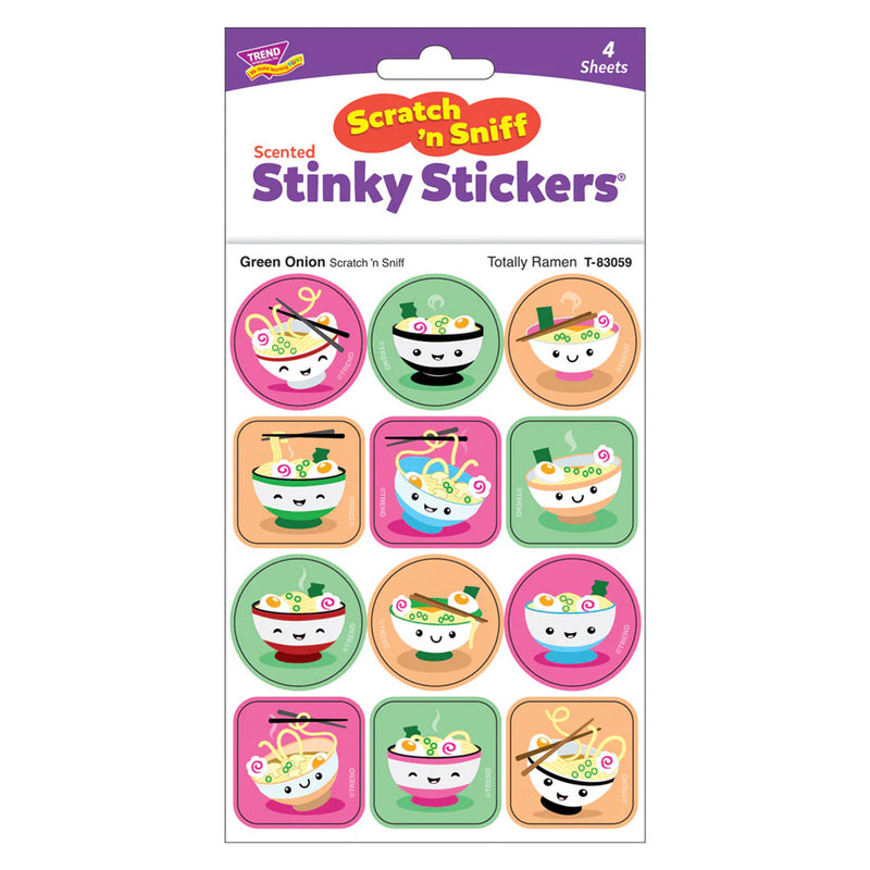 Totally Ramen, Green Onion Scent Scratch 'n Sniff Stinky Stickers®, 48 Per Pack, 6 Packs