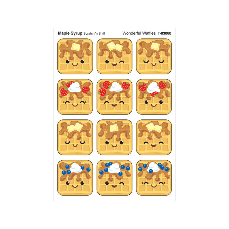 Wonderful Waffles, Maple Syrup Scent Scratch 'n Sniff Stinky Stickers®, 48 Per Pack, 6 Packs