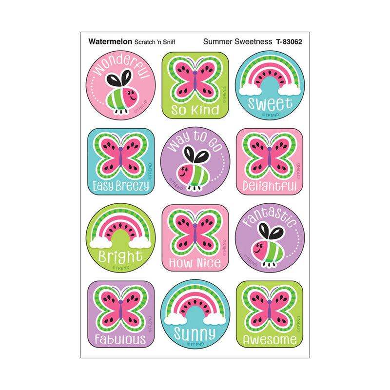 Summer Sweetness, Watermelon Scent Scratch 'n Sniff Stinky Stickers®, 48 Per Pack, 6 Packs