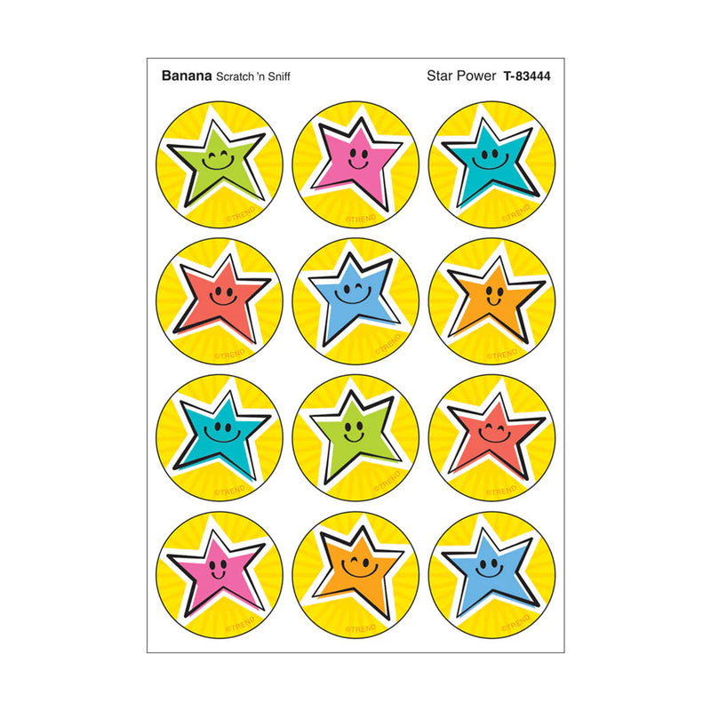 Star Power, Banana scent Scratch 'n Sniff Stinky Stickers®, 48 Per Pack, 6 Packs