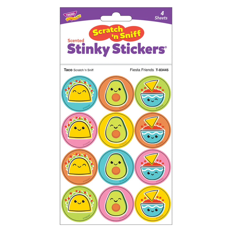 Fiesta Friends, Taco scent Scratch 'n Sniff Stinky Stickers®, 48 Per Pack, 6 Packs