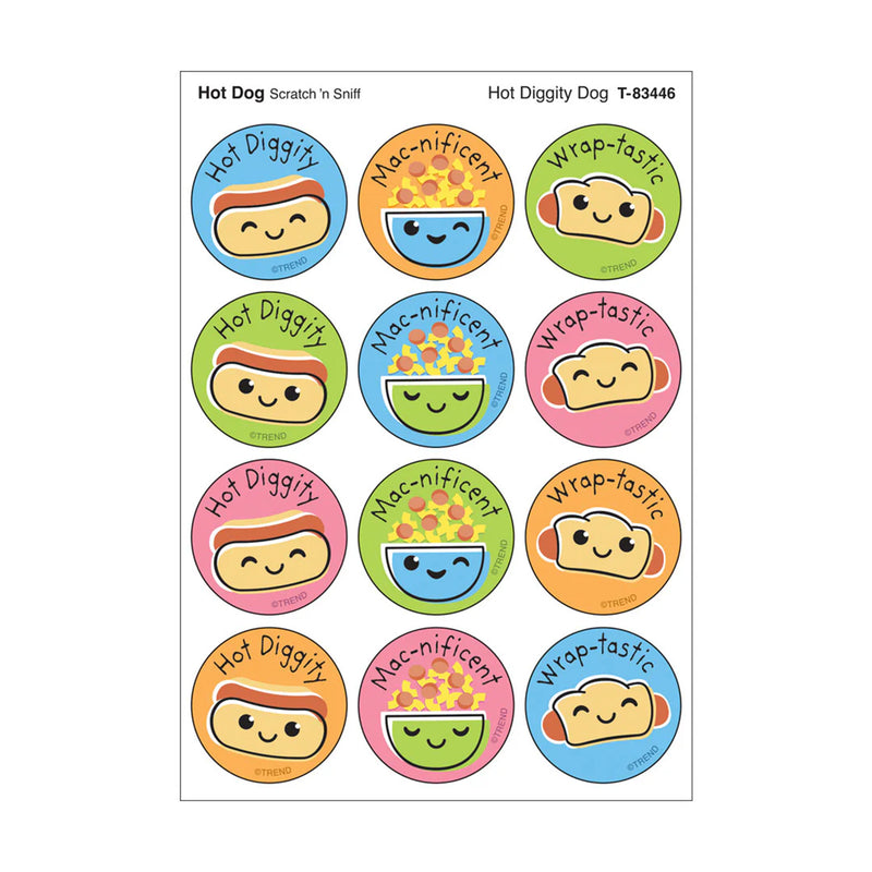 Hot Diggity Dog, Hot Dog scent Scratch 'n Sniff Stinky Stickers®, 48 Per Pack, 6 Packs