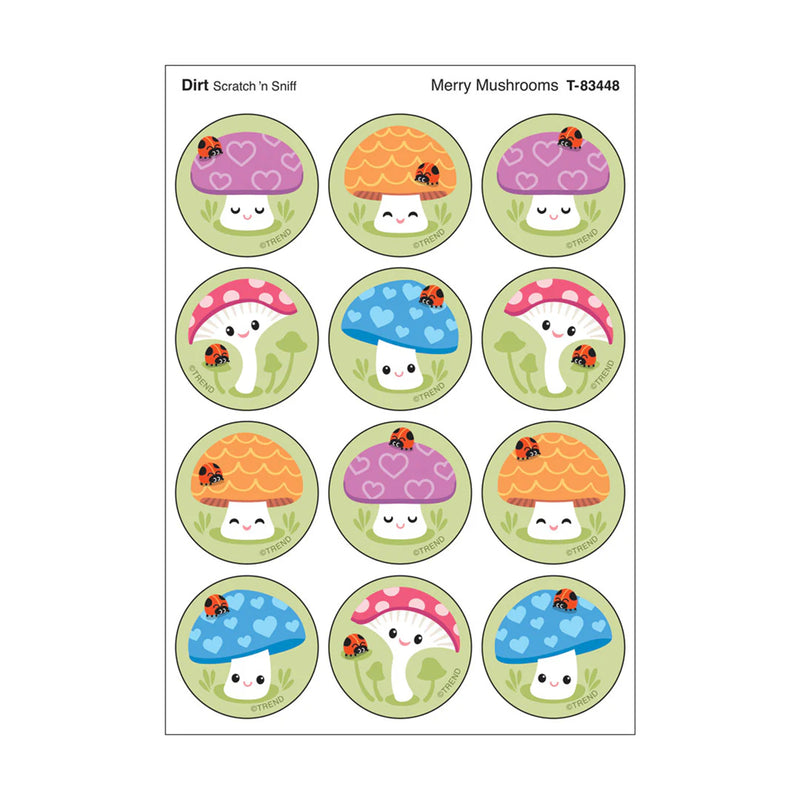 Stinky Stickers Dirt Scent Merry Mushrooms