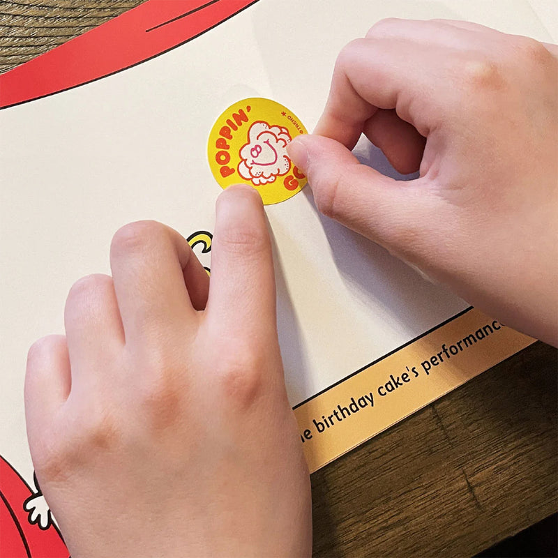 Stickers 24ct Poppin Good Popcorn Scent