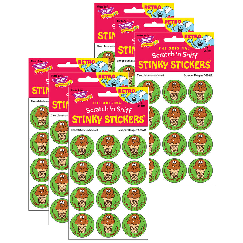 (6 Pk) Stickers 24ct Scooper Dooper Chocolate Scent