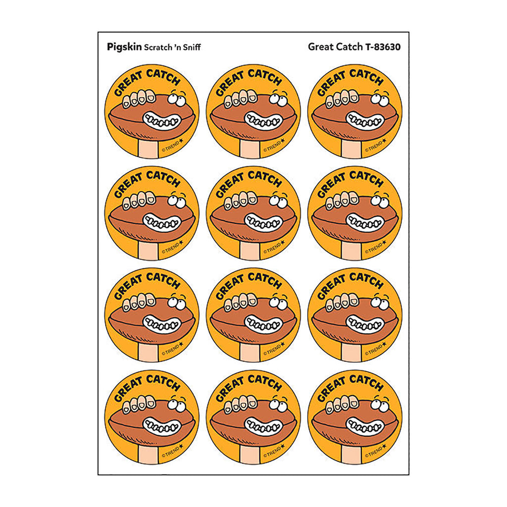 Stinky Stickers Great Catch Pigskin Scent
