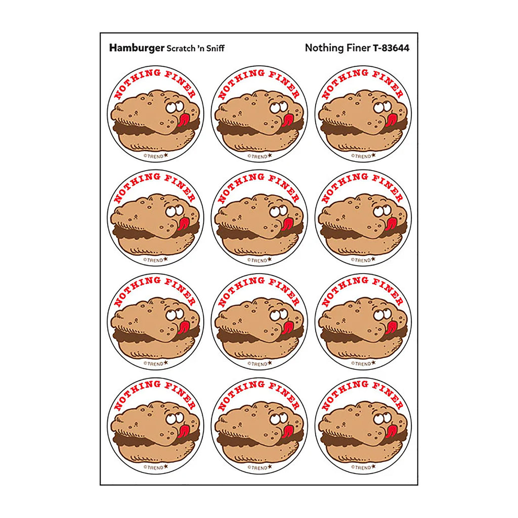 Stinky Stickers Hamburger Scent Nothing Finer