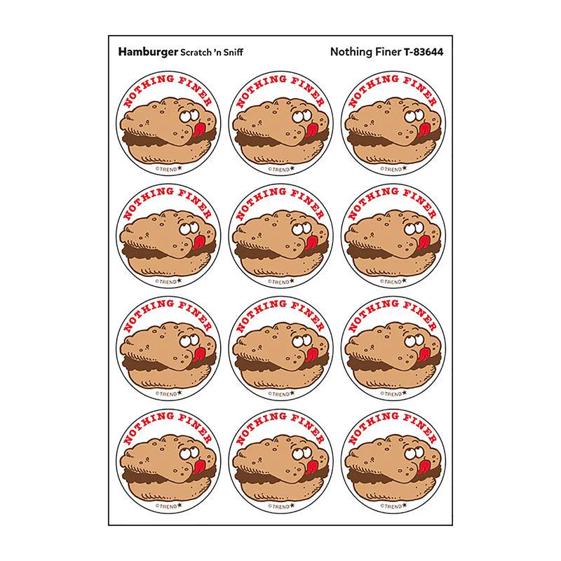 Stinky Stickers Hamburger Scent Nothing Finer