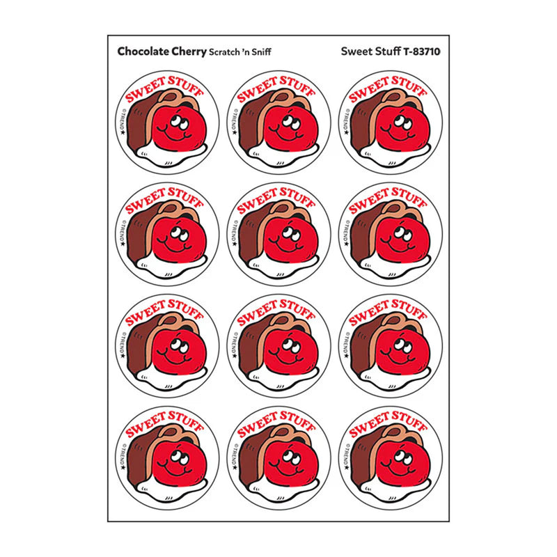 Stinky Stickers Chocolate Cherry Scent Sweet Stuff