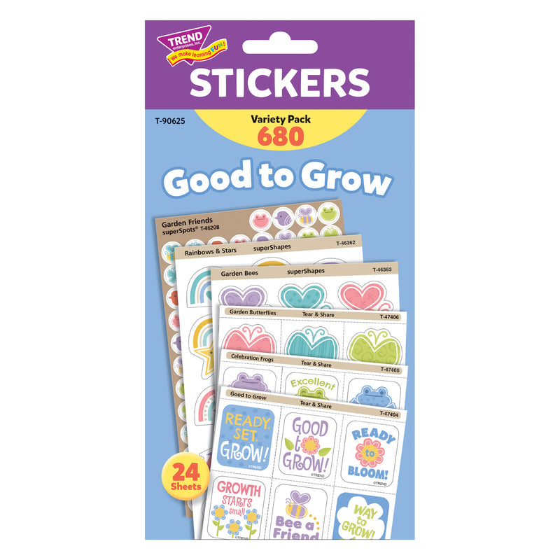 Good to Grow Sticker Variety Pack, 680 Per Pack, 2 Packs