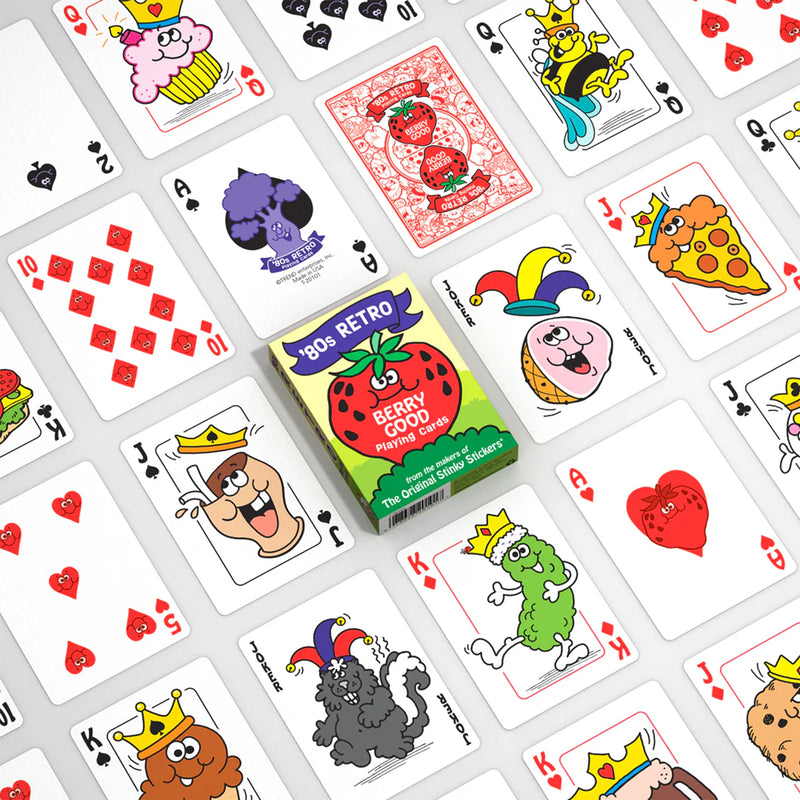 80s Retro Collection Playing Cards & Vinyl Stickers Set