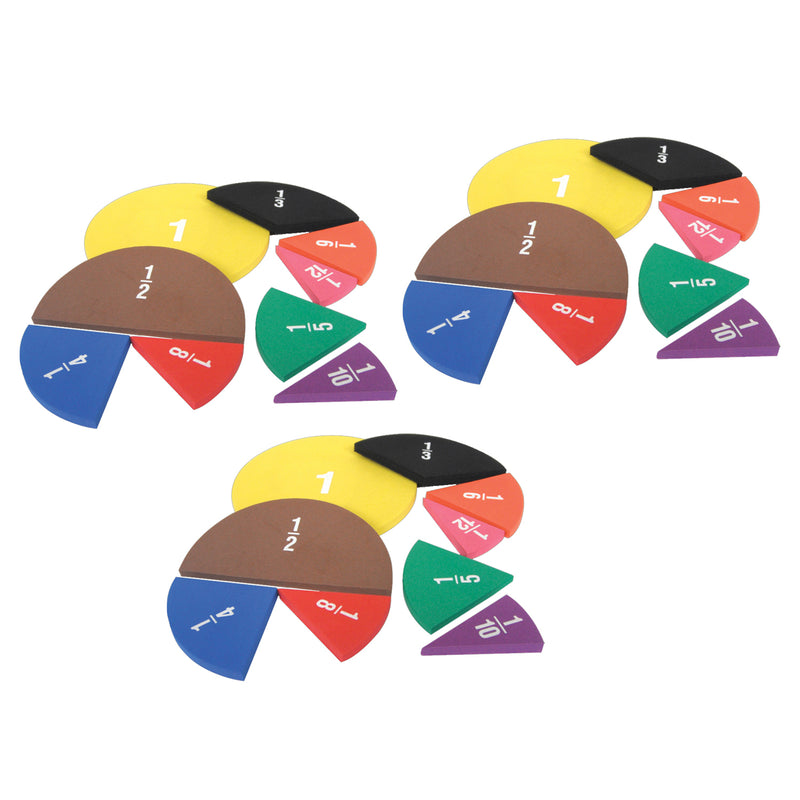 (3 Ea) Foam Fraction Circles