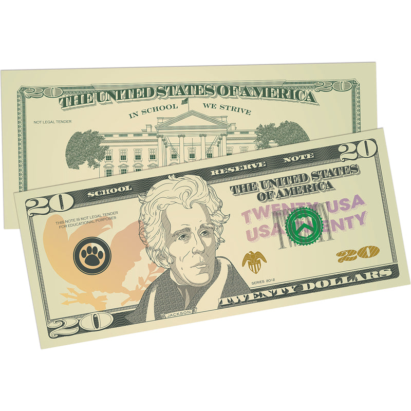 Play Money: Assorted Bills, 110 Per Pack, 6 Packs